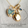 Turquoise Gemstone Personalized Charm Locket, thumbnail 4 of 12