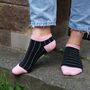 Zigzag Pink And Dash Black Women's Trainer Socks Bundle, thumbnail 2 of 9
