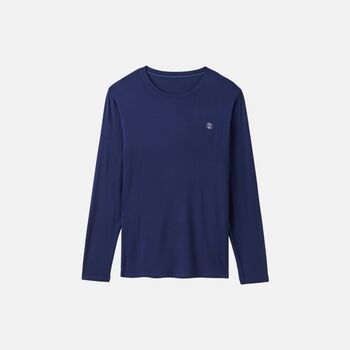 Men's 'Navy Melange' Bamboo Pyjama Set, 3 of 4