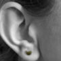 Hypoallergenic Yellow Titanium Wren Stud Earrings, thumbnail 1 of 4
