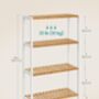 Four Tier Bamboo Storage Shelving Unit, thumbnail 2 of 8