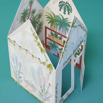'Happy Birthday' Greenhouse 3D Fold Out Card, 3 of 3