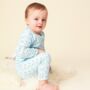 Baby And Children's Blue Panda Print Cuffed Pyjamas, thumbnail 1 of 5