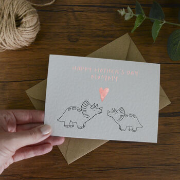 Dinosaur Happy Mother's Day Mummy Card, 4 of 4