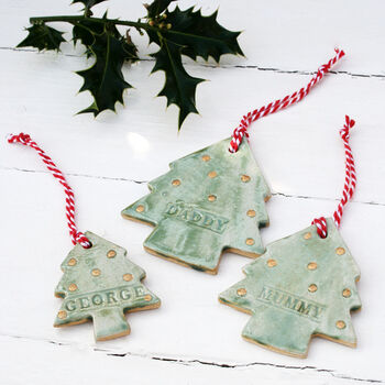 Set Of Personalised Christmas Tree Decorations, 2 of 10