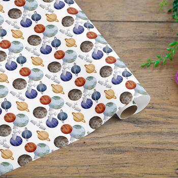 Space Theme Gift Wrapping Paper Roll Or Folded, 3 of 3