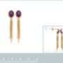 18ct Gold Vermeil Genuine Purple Amethyst Earrings, thumbnail 4 of 4