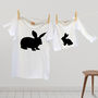 Mother And Child Rabbit And Bunny Tshirt Twinning Tops, thumbnail 1 of 3