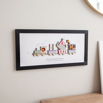 Animal Circus Train New Baby Details Print, 5 of 7
