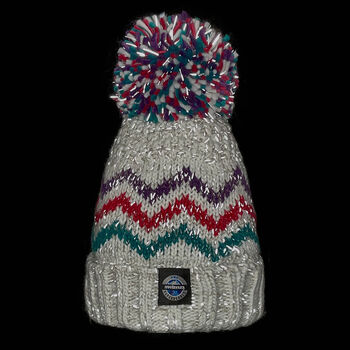 Winter Glacier Design Reflective Super Bobble Hat, 2 of 3