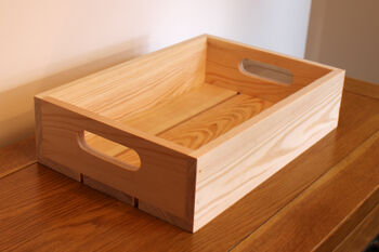 Small Wooden Shallow Crate, 5 of 6