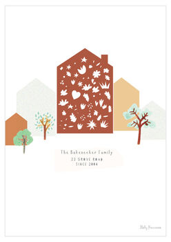Personalised Folksy Patterned Home Print, 5 of 5