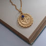 Compass Grande With Lapis Necklace In Silver Or Gold, thumbnail 1 of 7