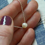 Handmade Sterling Silver Antique Pearl Necklace, thumbnail 4 of 9