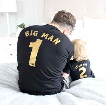 Big Man, Little Man Football Style T Shirt Set, 2 of 6