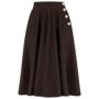 Sylvia Skirt In Brown Vintage 1940s Style, thumbnail 1 of 2