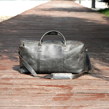 Genuine Leather Holdall Luggage, 6 of 12