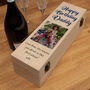 Photo Birthday Hinged Wooden Bottle Gift Box, thumbnail 2 of 4