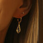 Gold Vermeil Gemstone Kite Hoop Earrings, thumbnail 2 of 6