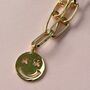 You're Smiling Again Fun Smiley Chunky Chain Necklace, thumbnail 3 of 4