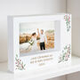 Personalised Christmas Foliage 5x7 Box Photo Frame, thumbnail 3 of 6