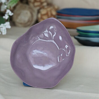 Leaf Shape Colourful Ceramic Plate Small, 7 of 12