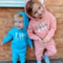 Personalised Luxury Tracksuit Pink Blue Or Grey, thumbnail 1 of 6