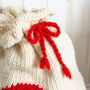 Christmas Santa Sack Knitting Kit Natural Cream, thumbnail 4 of 6