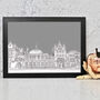 Manchester Museum Architectural Drawing Print, thumbnail 1 of 10