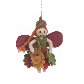 Handmade Felt Amber The Autumnal Fairy Decoration, 2 of 6