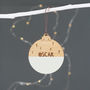 Personalised Name Wooden Christmas Bauble, thumbnail 3 of 5