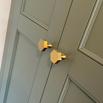 Contemporary Brass Gold Cupboard Door Knobs And Pulls, 7 of 12