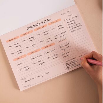 A4 Weekly Planner Pad | Bold Block, 5 of 6