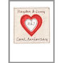 Personalised Coral 35th Wedding Anniversary Card, thumbnail 2 of 6