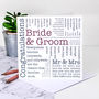 Wedding Quotes Card For Bride And Groom, thumbnail 1 of 3