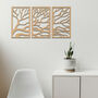 Abstract Tree Branches Triptych: Modern Wooden Decor, thumbnail 6 of 9