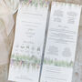 Whimsical Spring Concertina Wedding Invitations With Integrated RSVP, thumbnail 3 of 5