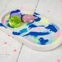 Jesmonite Oval Trinket Tray, Marbled Tie Dye Pattern, thumbnail 1 of 2