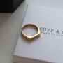 Gold Colour Personalised Signet Ring, thumbnail 7 of 7