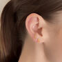 Wishbone Gold Vermeil Plated Studs, thumbnail 3 of 4