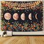 Moon Phase With Flower Vine Tapestry Wall Hanging, thumbnail 1 of 6