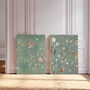 Set Of Two Chinoiserie Pastel Green Floral Bird Art Prints, thumbnail 2 of 4
