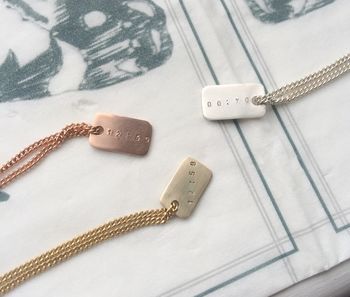 Personalised Solid 9ct Gold Mini Time Tag Bracelet, 4 of 6