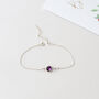 Birthstone Bracelet In Sterling Silver, thumbnail 4 of 12