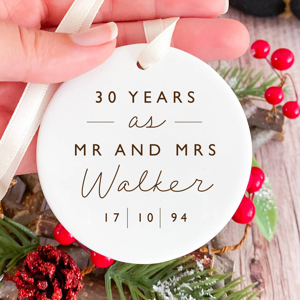 Anniversary Ornament For Couple With Names, 1 of 4