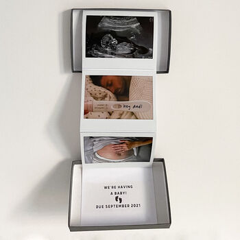 We're Pregnant Personalised Pop Out Photo Box Gift, 2 of 3