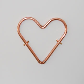 Handmade Copper Heart Decoration, 2 of 3