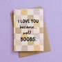 Funny Boobs Card For Wife, Girlfriend Or New Mum, thumbnail 2 of 3