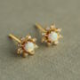 Opal Flower Stud Earrings, thumbnail 5 of 7