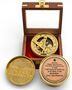 Vintage Brass Sundial Compass With Wooden Box, thumbnail 1 of 9